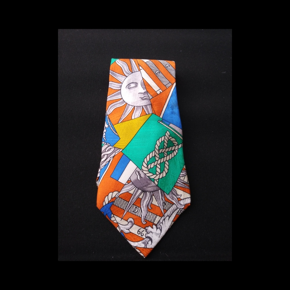 1980's Kenzo nautical 100%silk necktie 🇮🇹